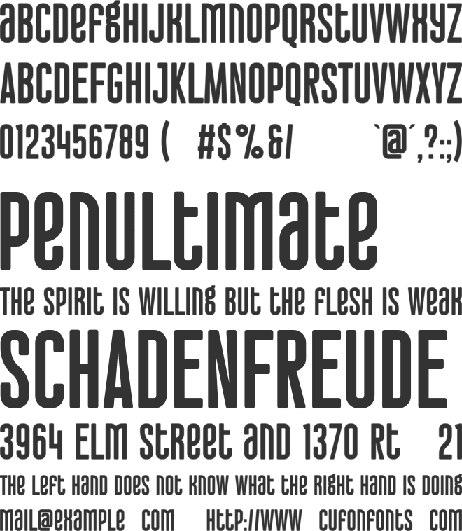 Zeronic font preview