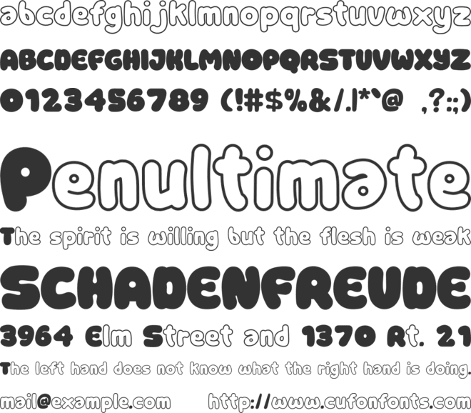 Supaca font preview