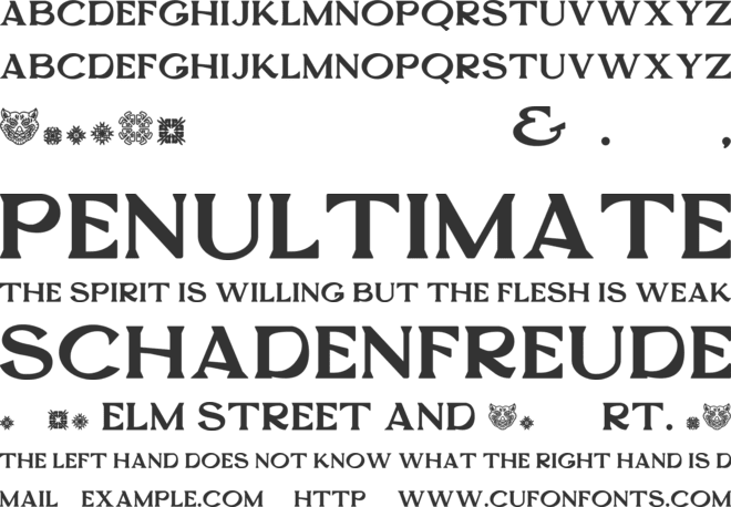 Kerat font preview