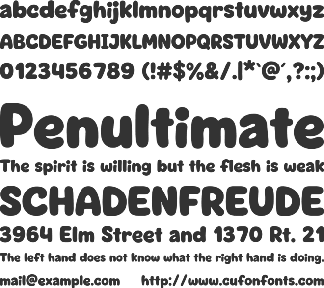Cutepunch Personal Use Only font preview