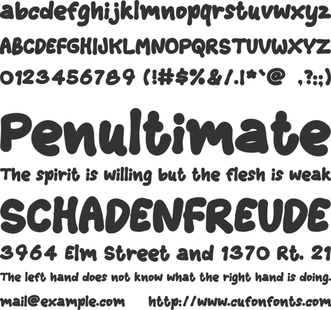 Bermain font preview