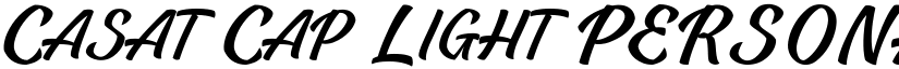 Casat Cap Light PERSONAL USE Regular font