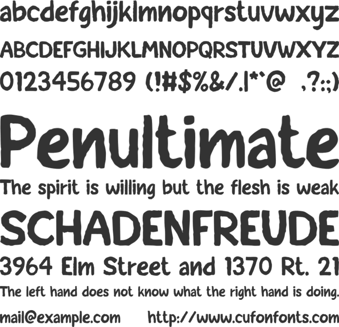 Breadcrumb font preview