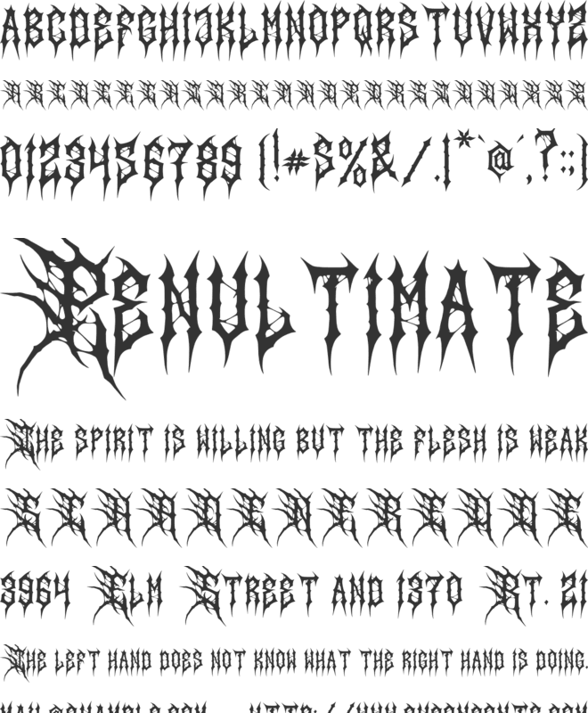 Razorth font preview