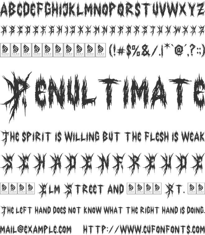 Sanctum Void font preview