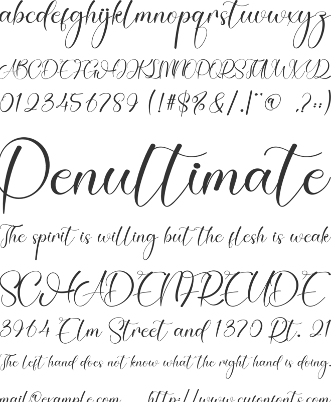 Smithson font preview