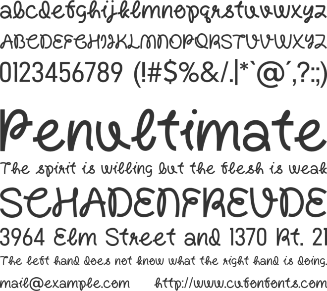Amarina Unique Fun Logo font preview