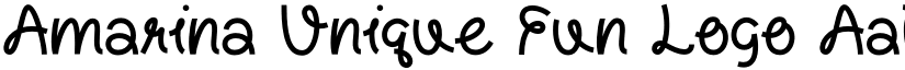 Amarina Unique Fun Logo font download