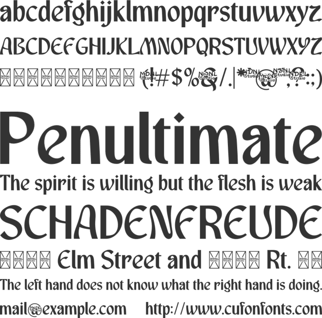 Neroshay font preview