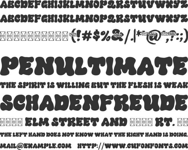 Taforen font preview