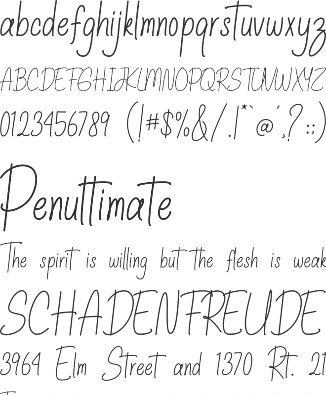 Buttercup Stories font preview