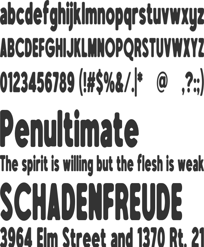 Under Trained font preview