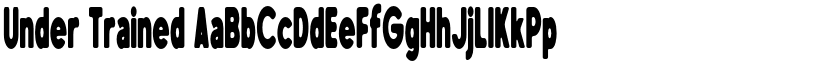 Under Trained font download