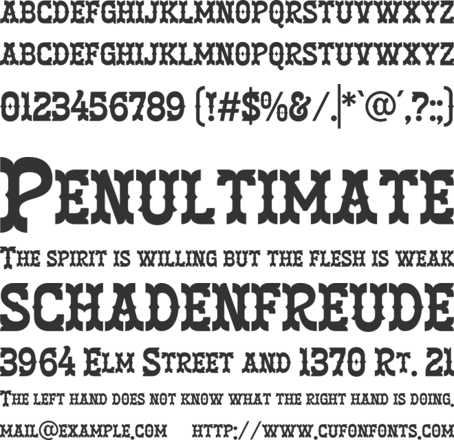 Armour Horse font preview
