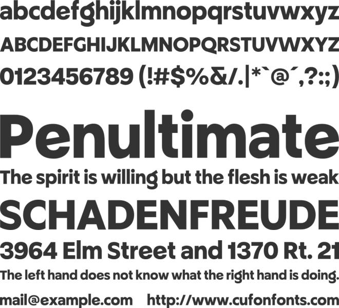 Granse font preview