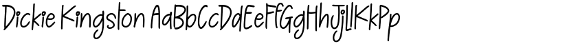 Dickie Kingston font download