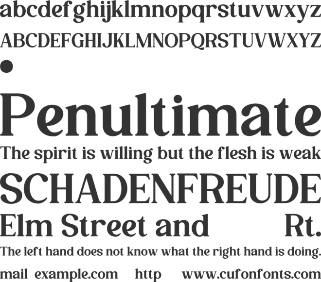 RUTLEDOVE font preview