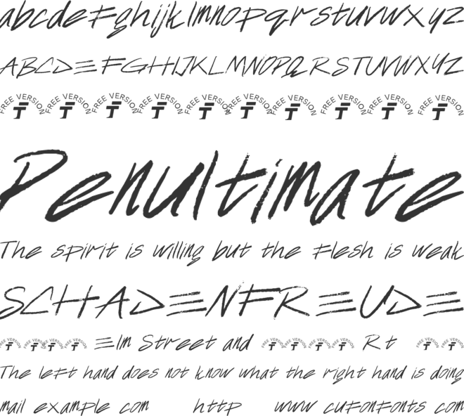 FTHusten FREE font preview
