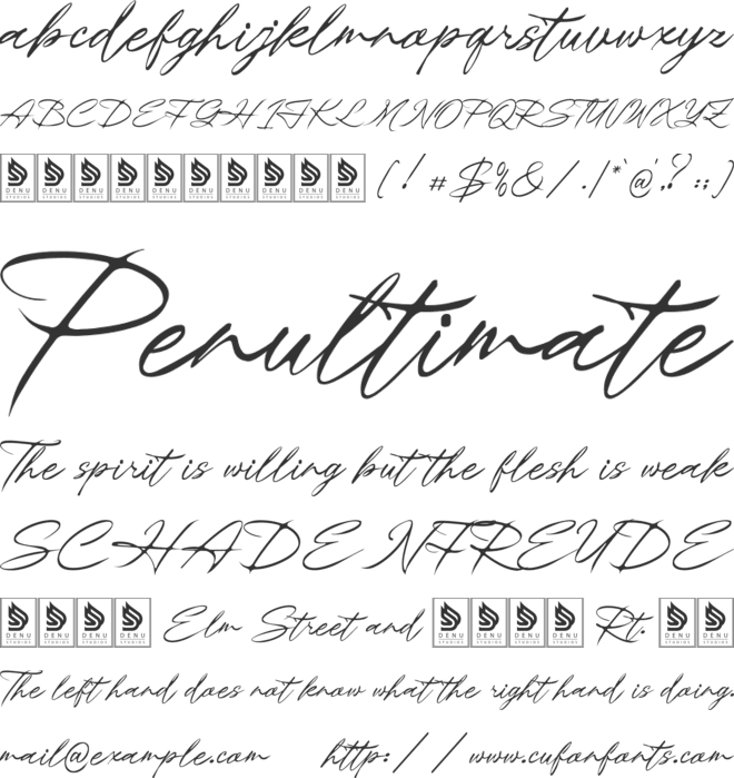 Theyladia font preview