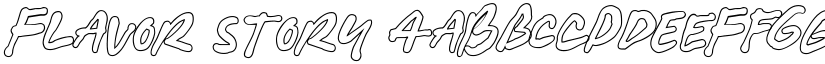 Flavor Story font