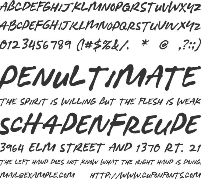 Flavor Story font preview