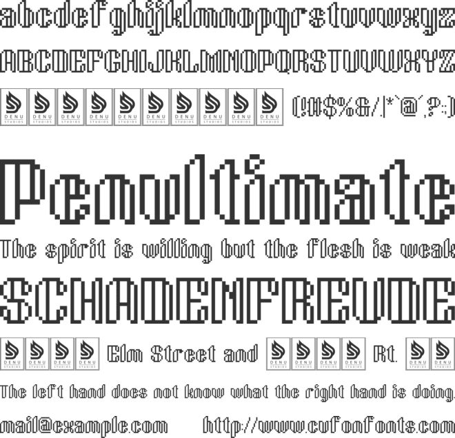 Bitmap Loft font preview