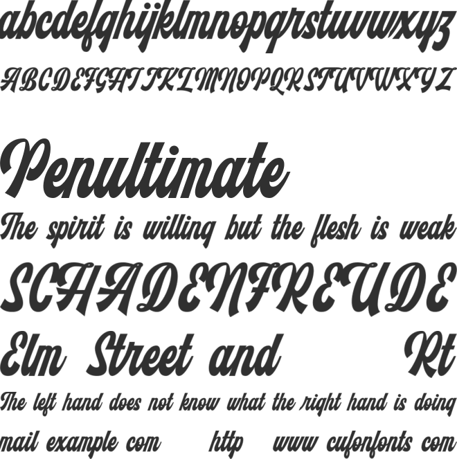 Monthelo font preview