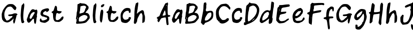 Glast Blitch font