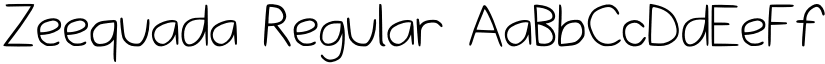 Zeequada Regular font
