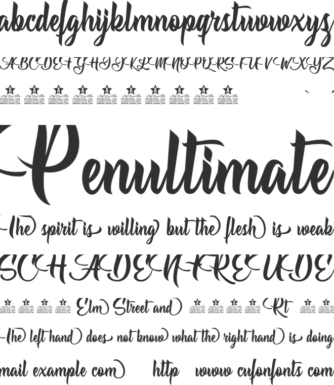 Allessa Personal Use font preview