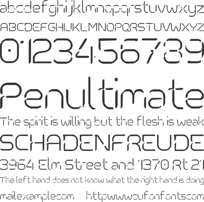 Flux font preview