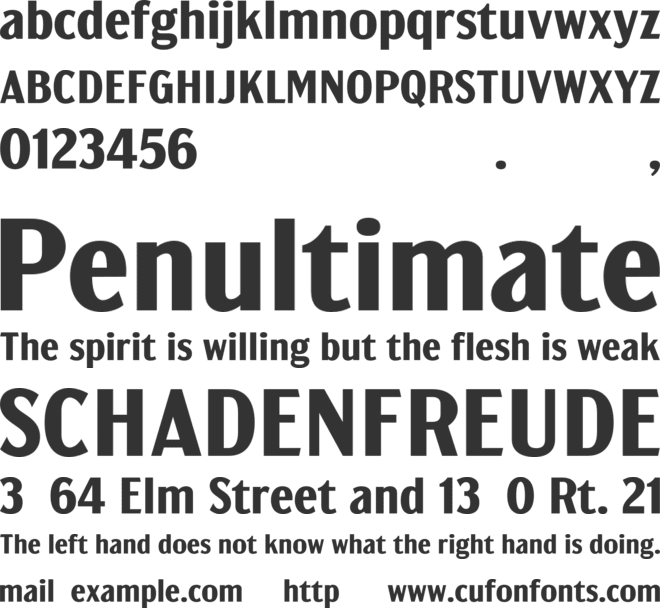 Brunson font preview