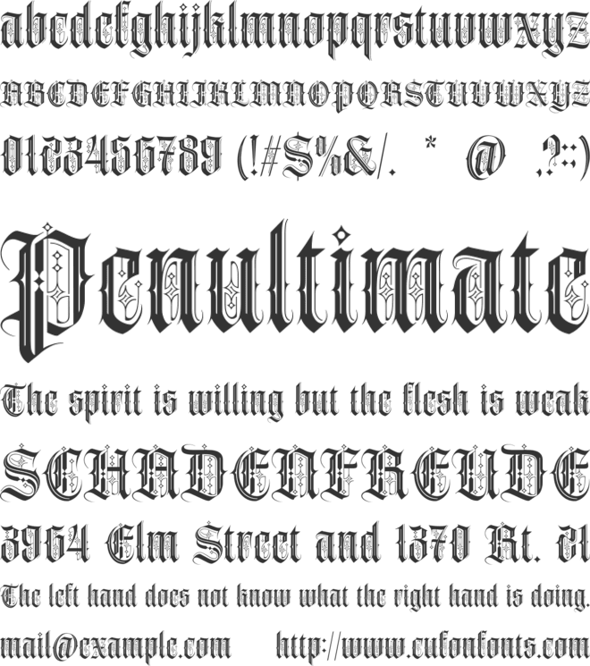 Dark Ritual font preview
