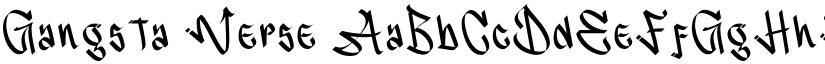 Gangsta Verse font download