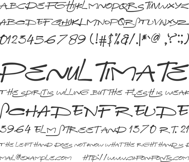 Vallothe font preview
