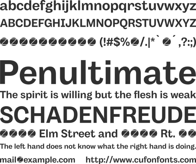 Body Grotesque Trial font preview