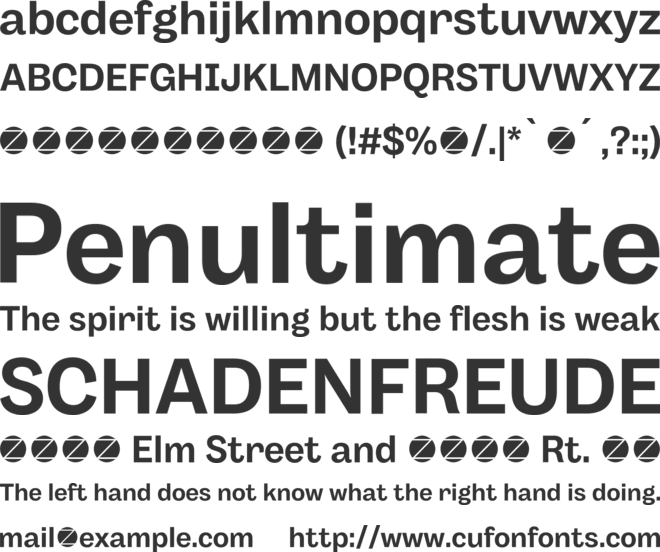 Body Grotesque Trial font preview