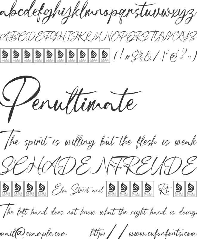 Yureliya font preview