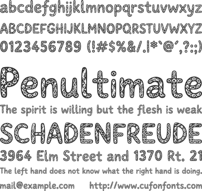 BatikayaPersonal Use Only font preview