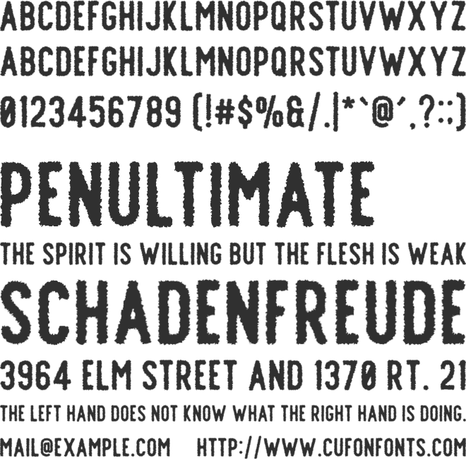 Offlander font preview