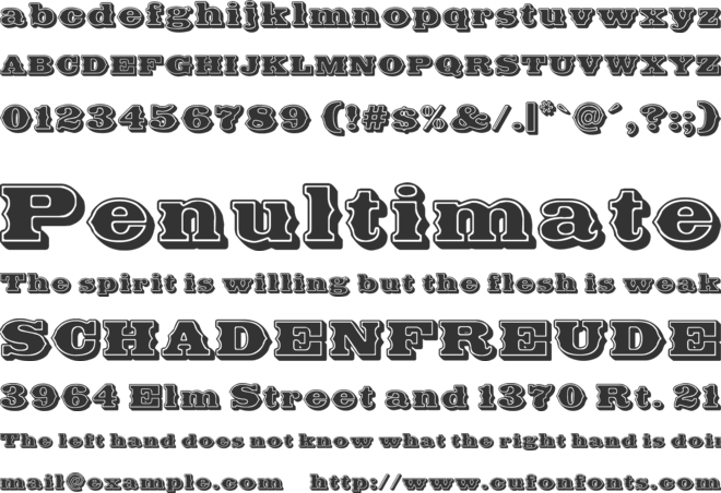 Future West font preview