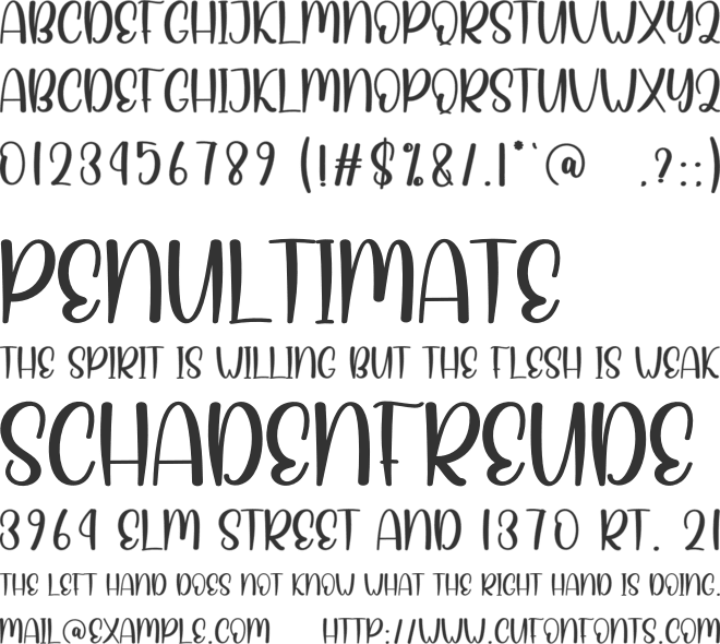 Sunday Lovely font preview