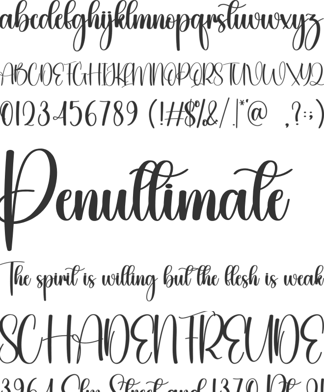 Baseball font preview