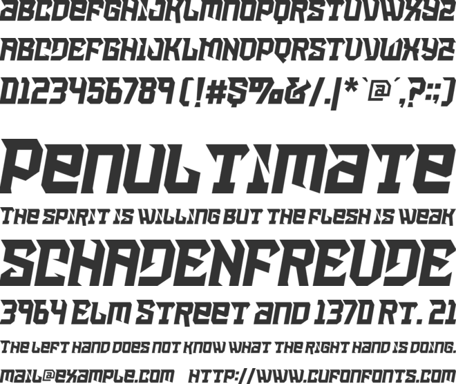 Kosmic Webros font preview