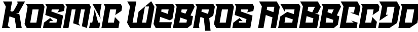 Kosmic Webros font
