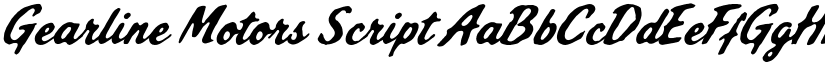 Gearline Motors Script font download