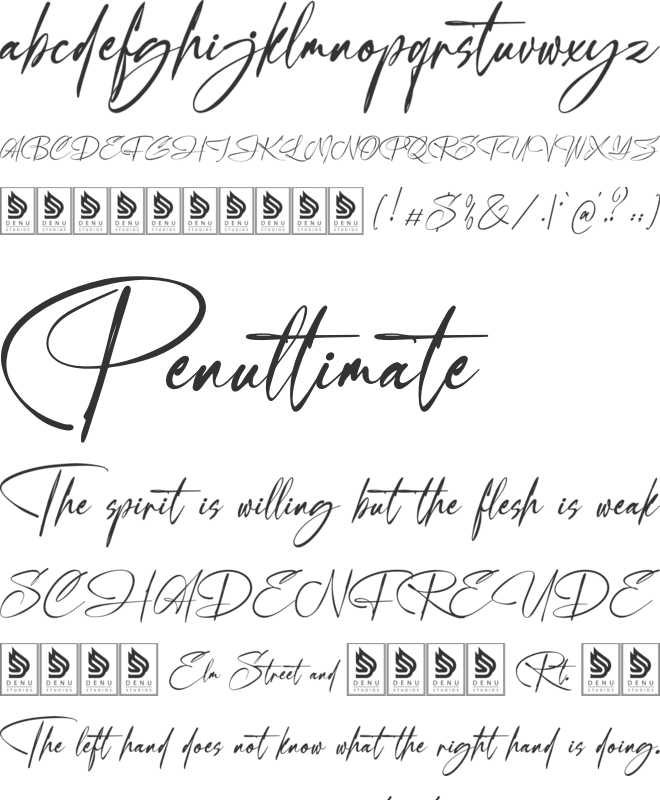 Villargio font preview