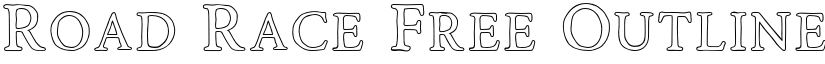 Road Race Free Outline font