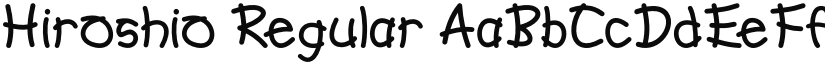 Hiroshio Regular font
