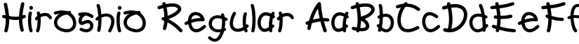 Hiroshio Regular font
